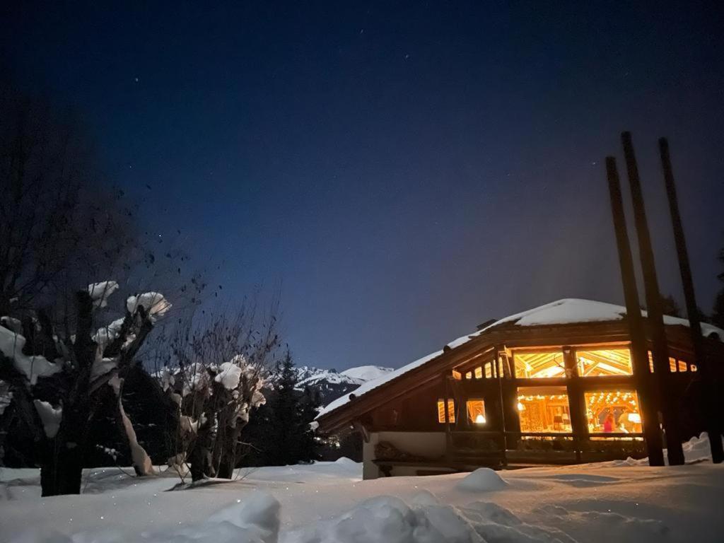 Chalet Javen - 520M2 Avec Piscine Chauffee Et Home Cinema Megeve Bagian luar foto